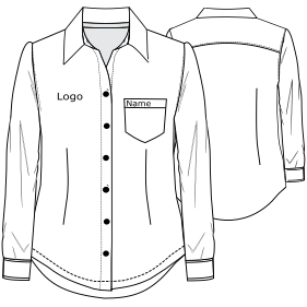 Patron ropa, Fashion sewing pattern, molde confeccion, patronesymoldes.com Camisa 9042 UNIFORMES Camisas